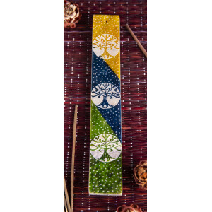 Bunter Lebensbaum Specksteinhalter, Räucherstäbchenhalter