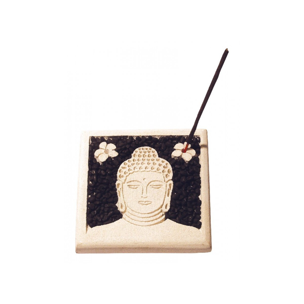Räucherstäbchenhalter Buddha Stein graviert 10cm