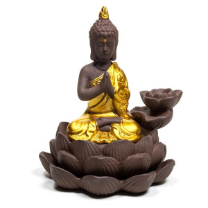 Backflow Incense Burner, Rückfluss Räucherbrenner Buddha