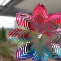 Rainbow Pearl Flower 250 Orbit Edelstahl-Windspiel