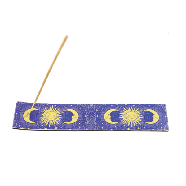 Räucherstäbchenhalter aus Holz, Sonne und Mond