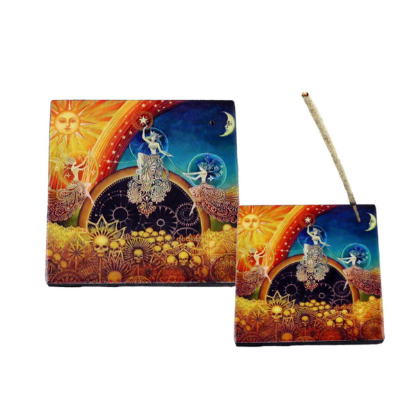 Celestial Räucherstäbchenhalter aus Holz