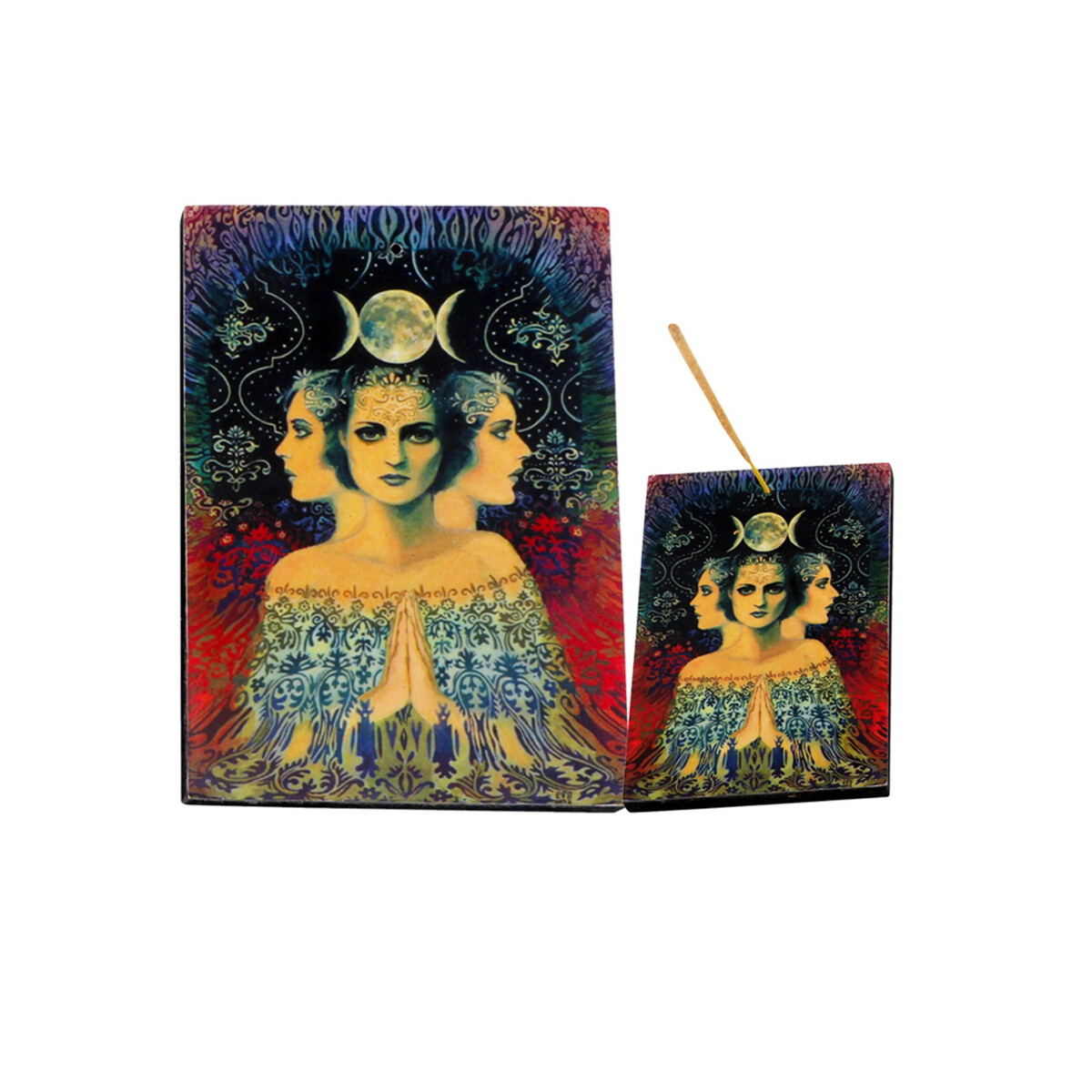 Moon Goddess Räucherhalter aus Holz, Aschenfänger