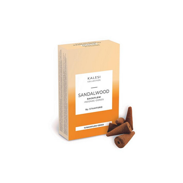 Kalesi Collection Rückfluss Räucherkegel - Sandelholz (12 Kegel)