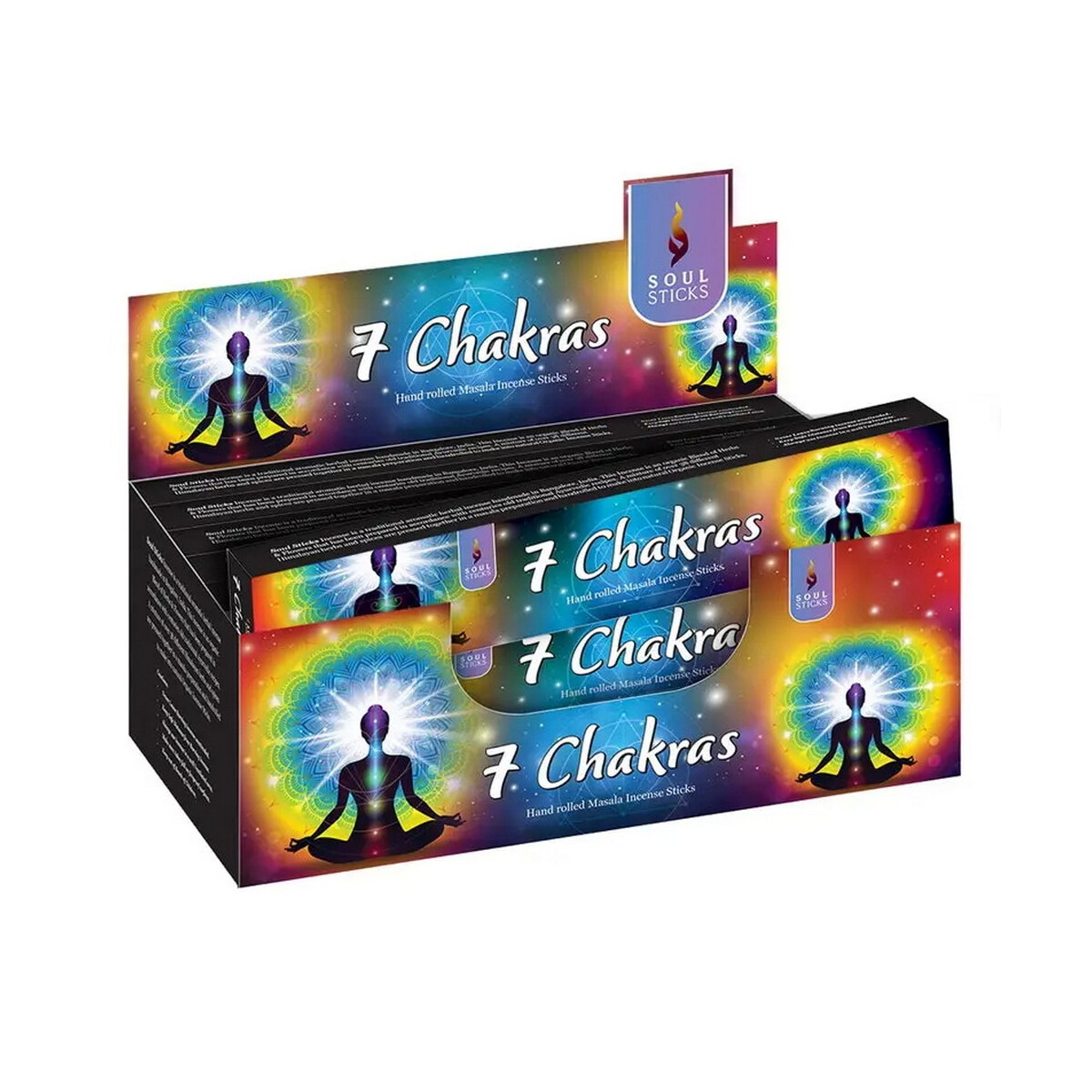 Soul Sticks 7 Chakren natürliche Räucherstäbc