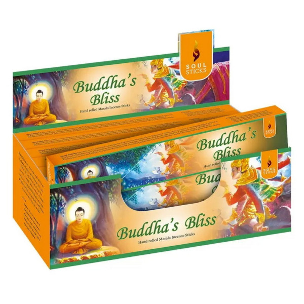 Soul Sticks Buddhas Bliss natürliche Räucherstäbchen, Musk, White Woods 6 Vanilla