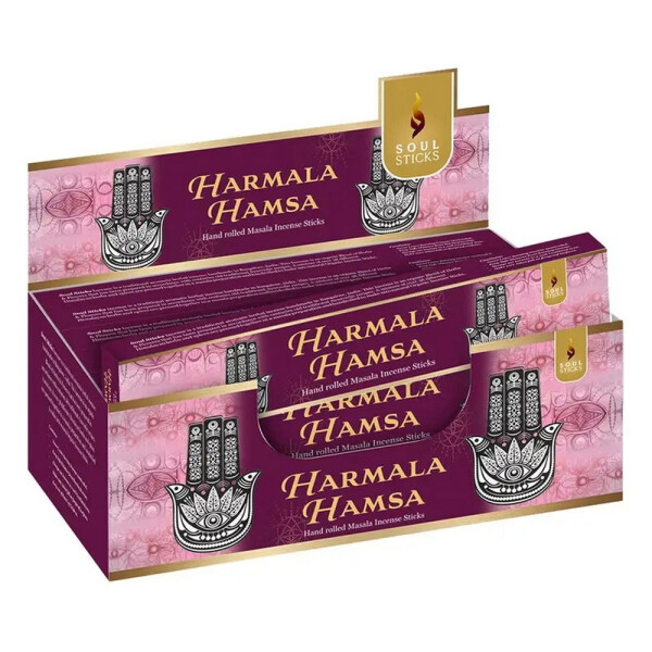 Soul Sticks Harmala Hamsa natürliche Räucherstäbchen, Amber, Patchouli, Sandelwood & Musk
