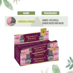 Soul Sticks Harmala Hamsa natürliche Räucherstäbchen, Amber, Patchouli, Sandelwood & Musk