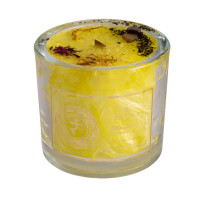 Chakra Kerze Solarplexus, Duft: Lavendel und Mandeln