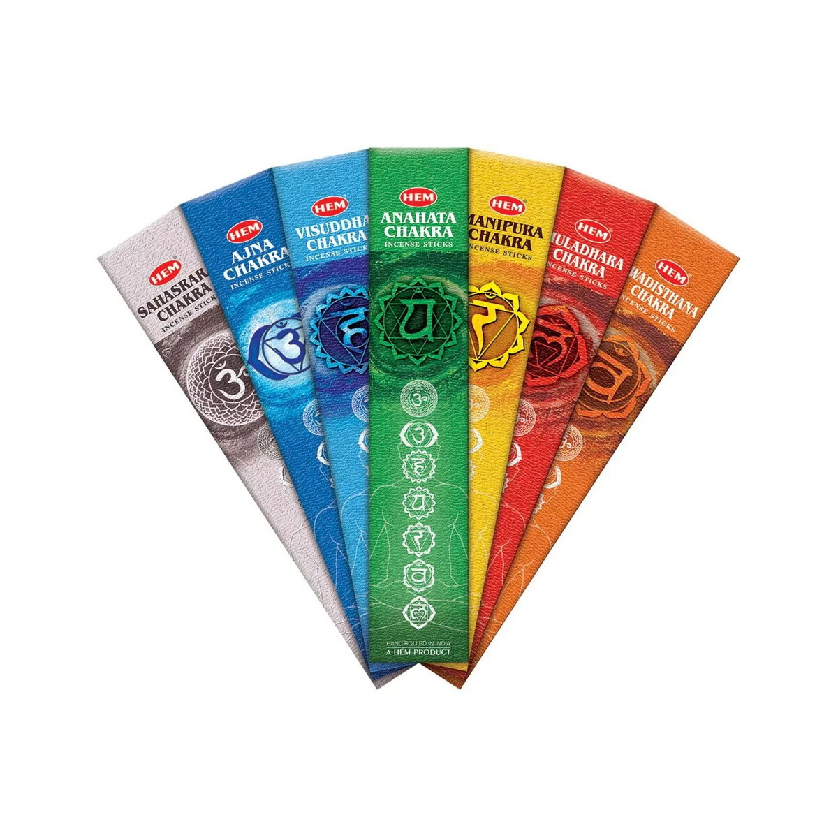Hem 7 Chakras Räucherstäbchen Set  (7 Beutel je 5 