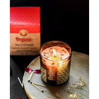 Organic Sojawachskerze Rose und Geranie
