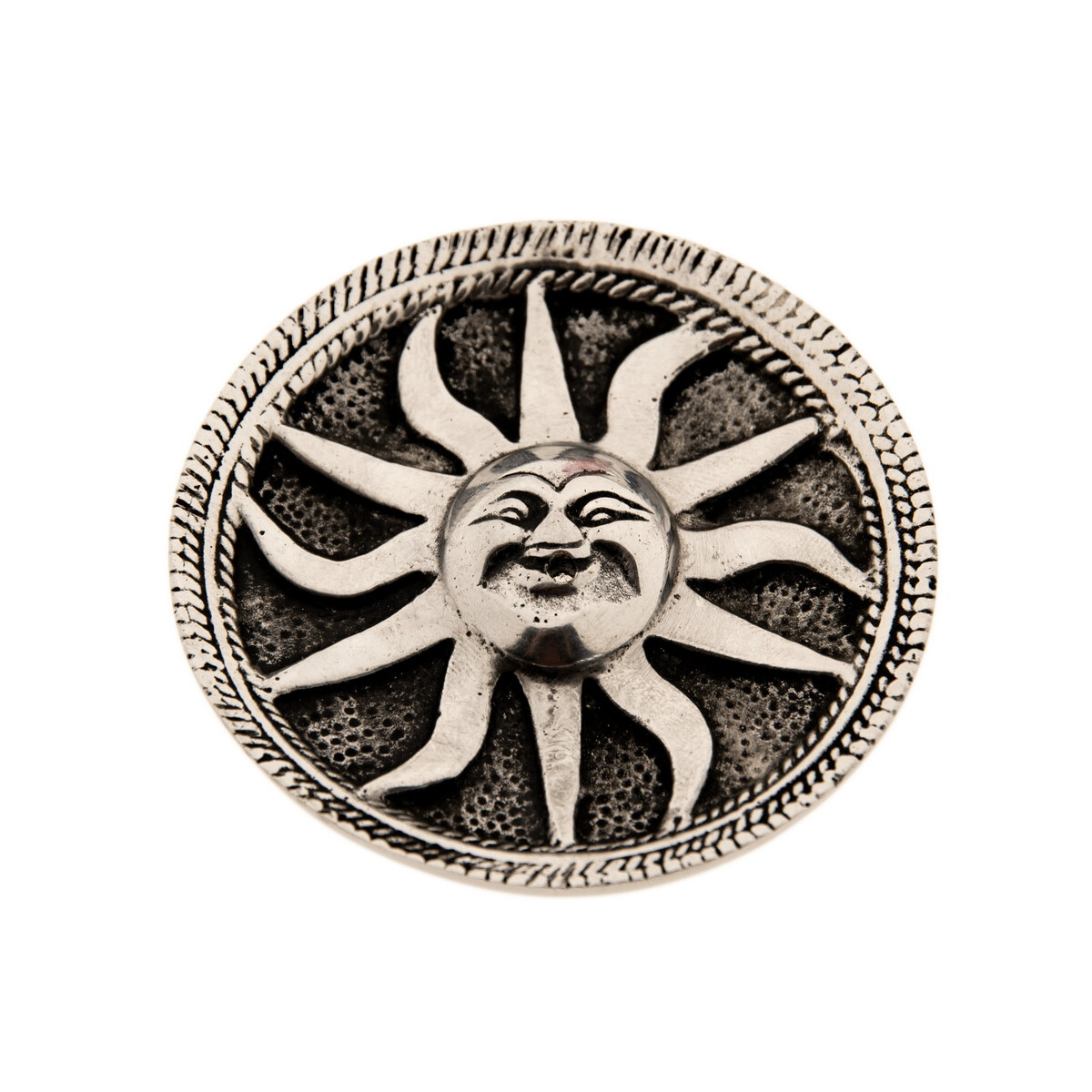 Sonne Räucherstäbchenhalter Weißmetall, &osl
