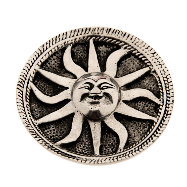 Sonne Räucherstäbchenhalter Weißmetall, ø 7 cm