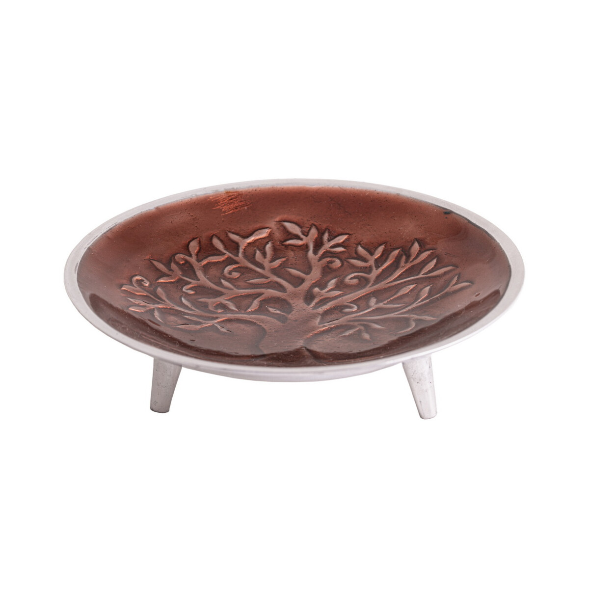 Schale dreibeinig Yggdrasil Aluminium, rotbraun