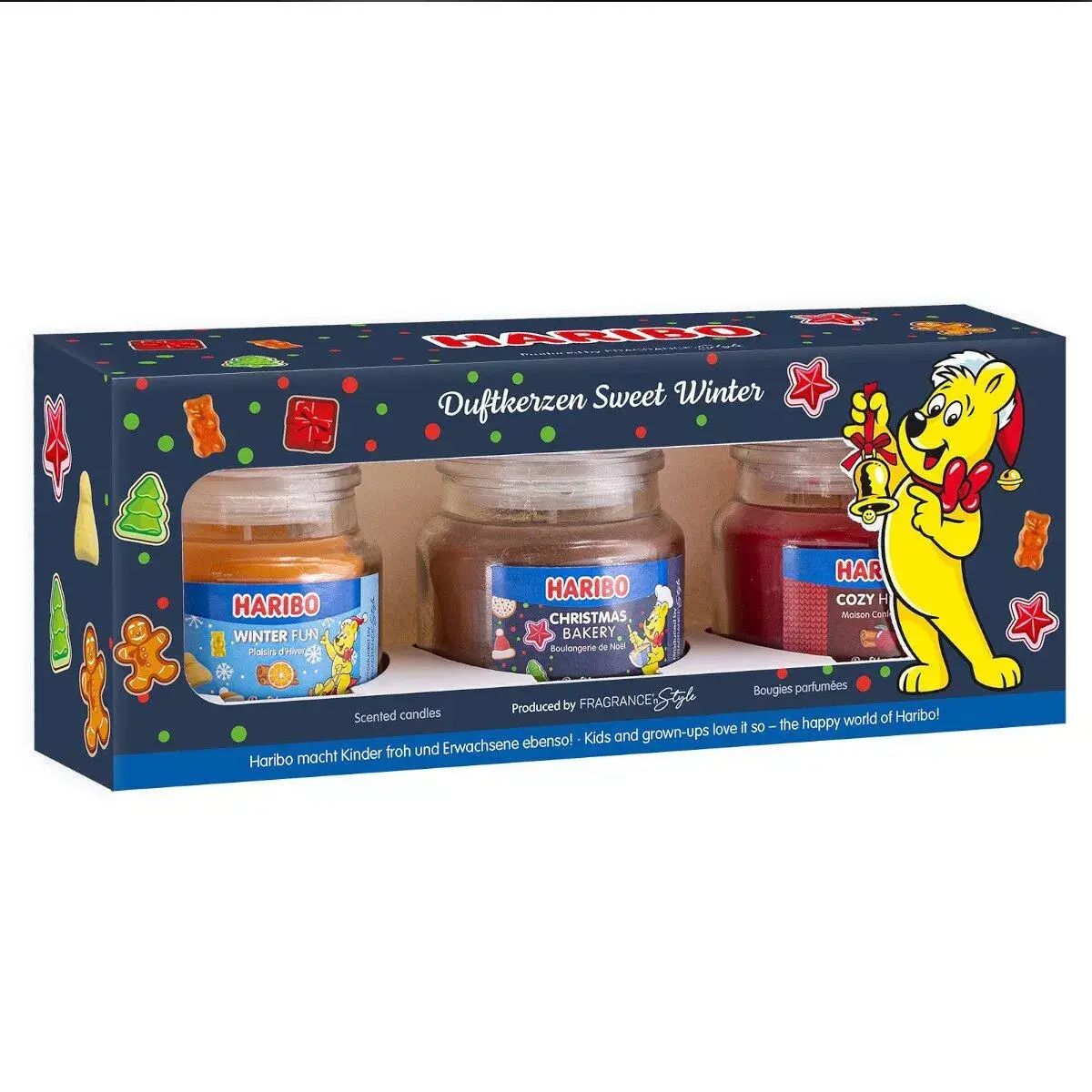 3er Set Duftkerze Haribo Winter - Christmas Bakery, Winter F