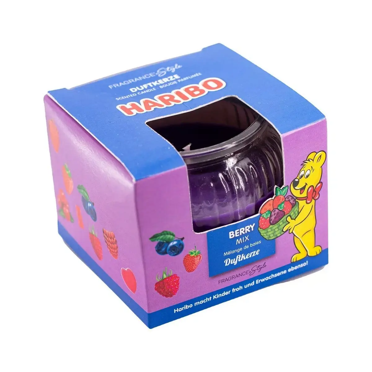 Duftkerze im Geschenkkarton Haribo Berry Mix - 85g