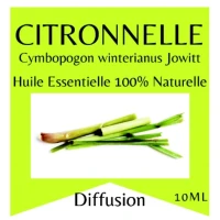 Ätherisches Öl – Zitronengrasöle – 10 ml – Verwendung zur Diffusion – Verpackt in Frankreich